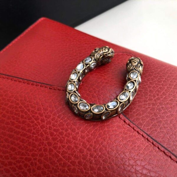 1:1 Replica Gucci Dionysus Mini Chain Bag Hibiscus Red Metal-Free Tanned For Women 8in/20cm GG 401231 CAOGX 8990