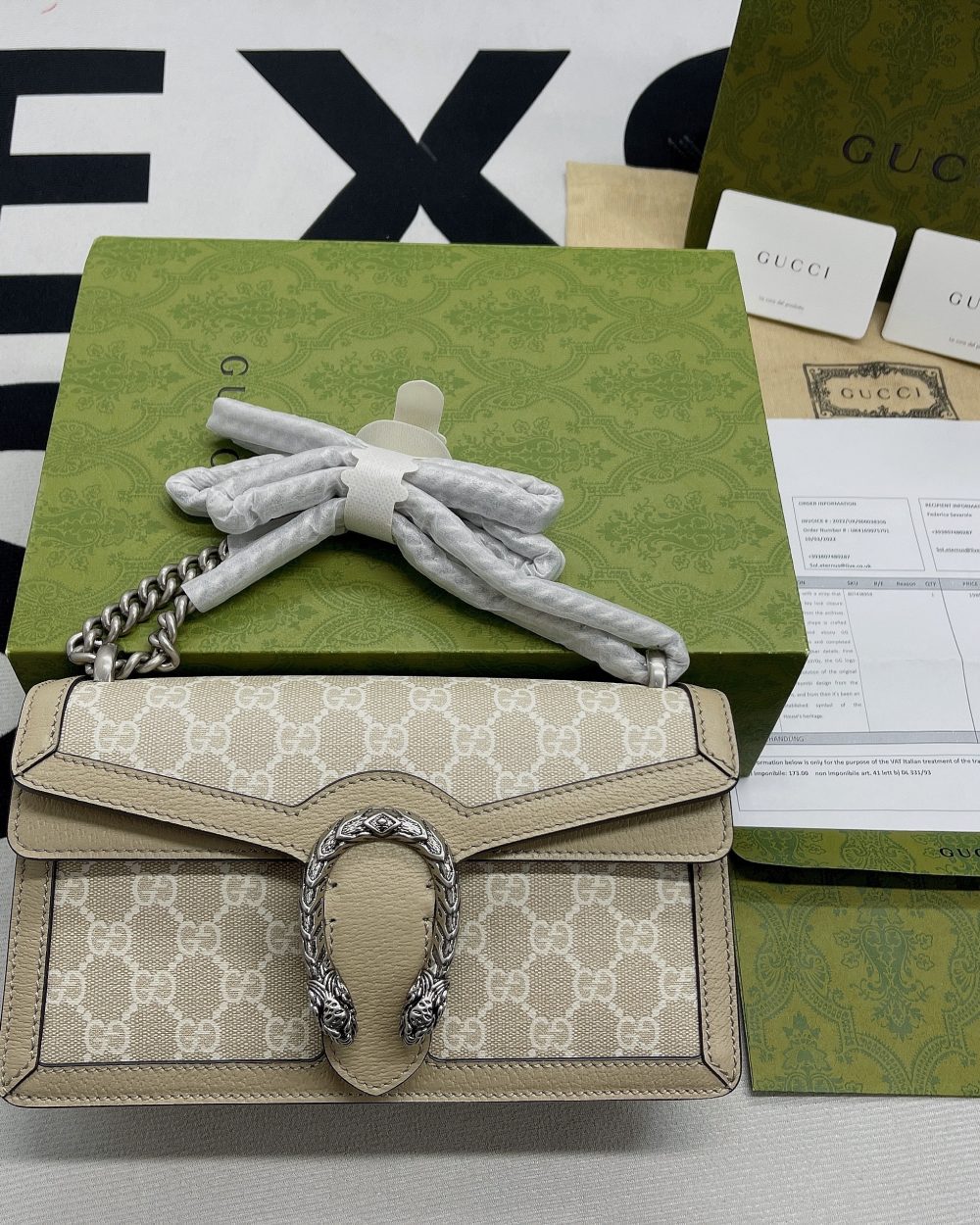 1:1 Replica Gucci Dionysus Small GG Bag Beige For Women, Women's Bags 10in/25cm GG ‎499623 UULBN 9683