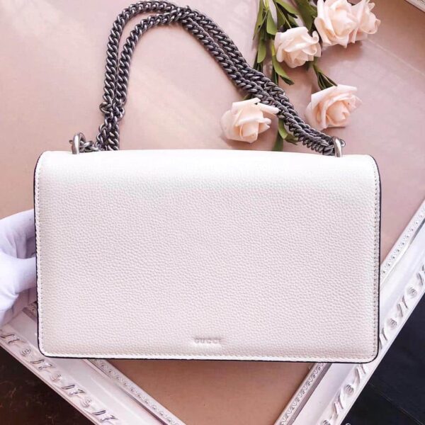 1:1 Replica Gucci Dionysus Small Shoulder Bag White For Women 11in/28cm GG 400249 0K7JN 9680