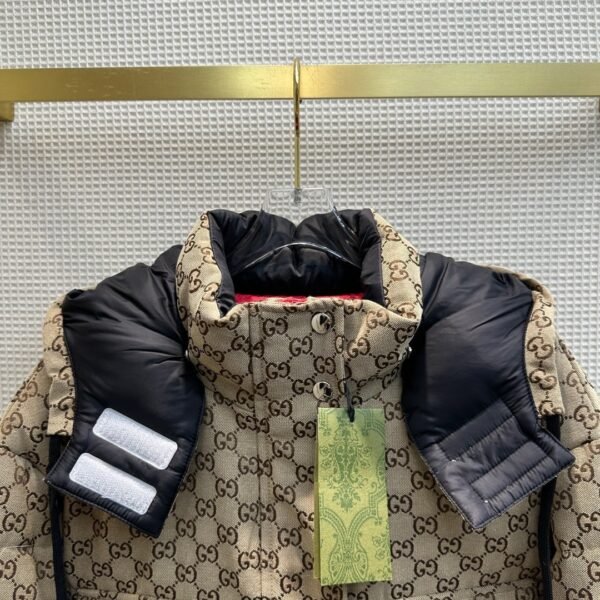 Gucci Down Hood Jacket Brown For Women