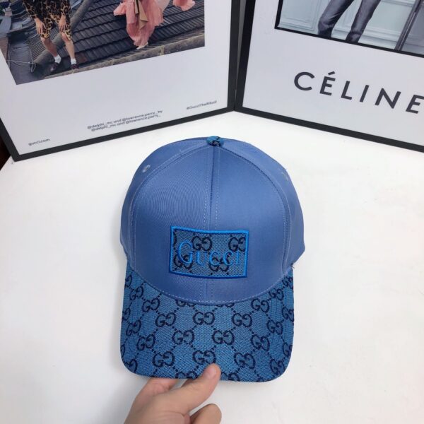 Gucci GG Baseball Hat Blue GG Hat