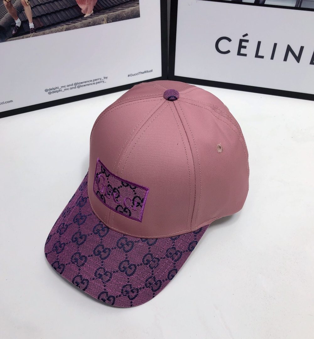 Gucci GG Baseball Hat Pink GG Hat