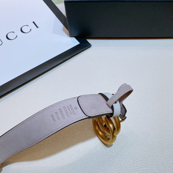 1:1 Replica Gucci GG Belt With Double G Buckle Beige/White, Women Belt ‎625839 92TLC 9761