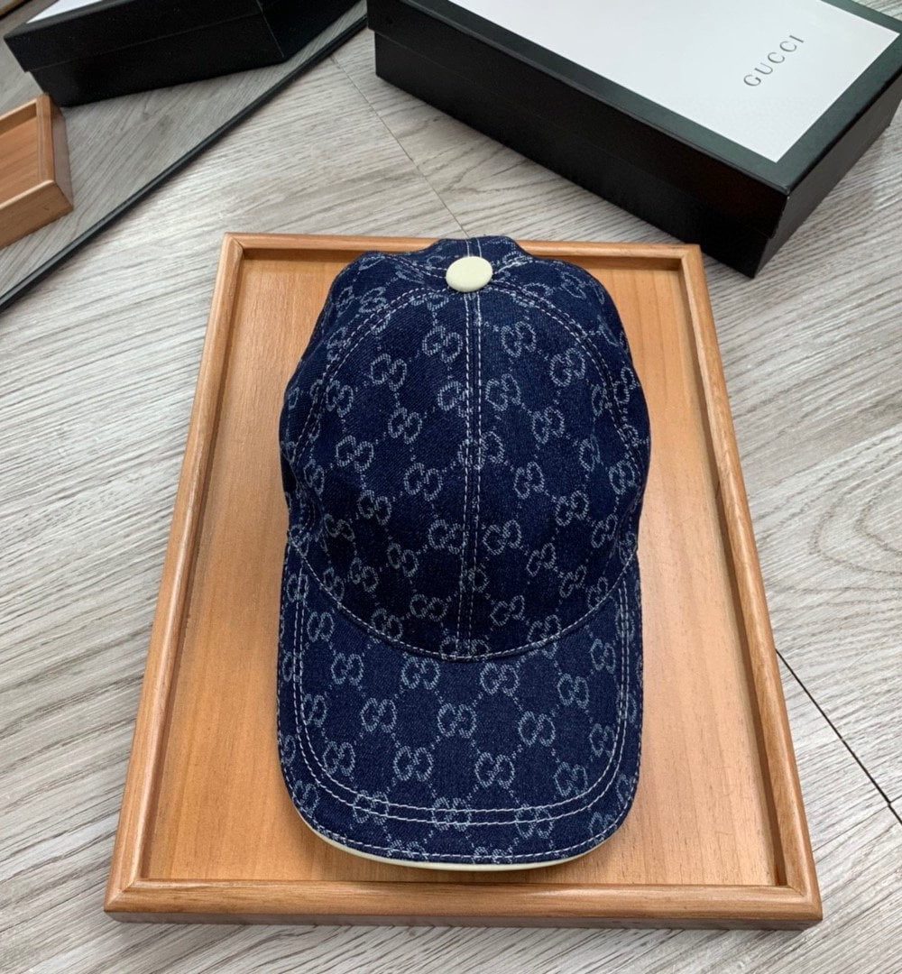 Gucci GG Canvas Baseball Cap Blue