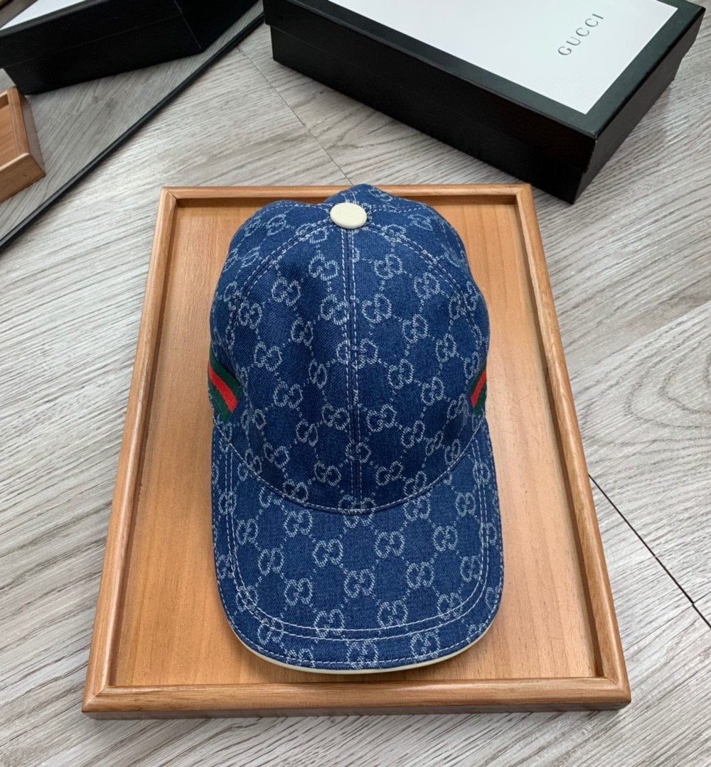 Gucci GG Canvas Baseball Cap Blue