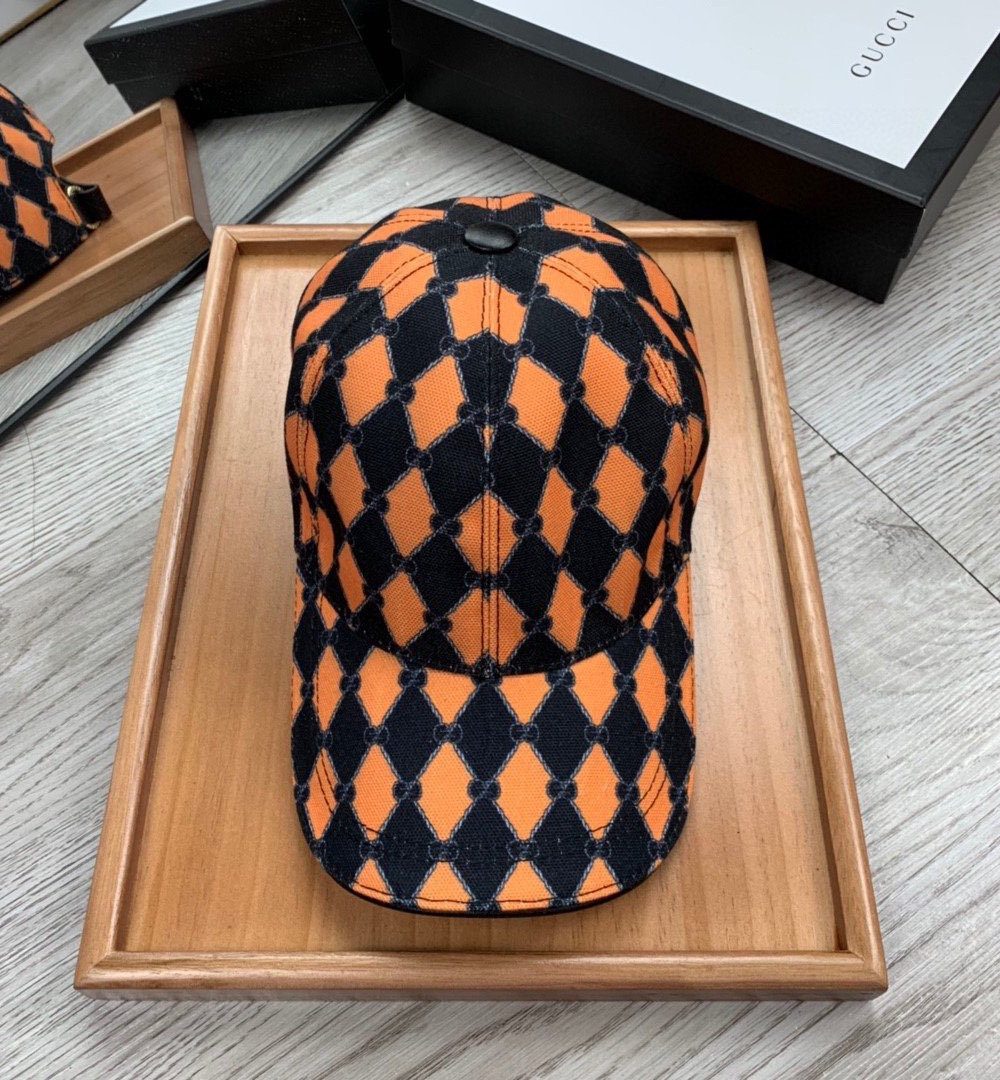 Gucci GG Canvas Baseball Cap In Orange