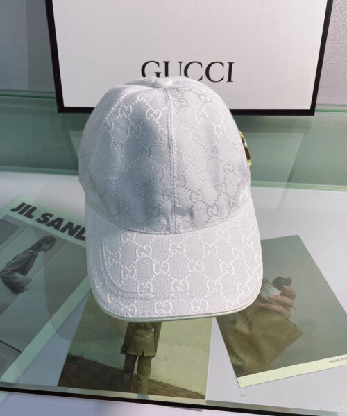 Gucci GG Canvas Baseball Cap White