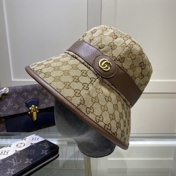 Gucci GG Canvas Bucket Hat Brown