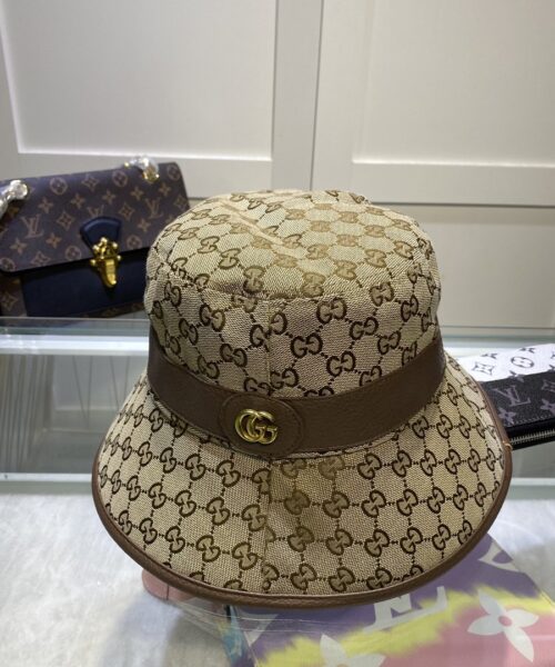 Gucci GG Canvas Bucket Hat Brown