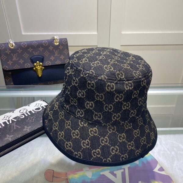 Gucci GG Denim Bucket Hat Black GG Hat