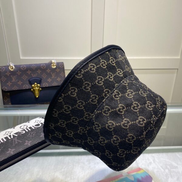 Gucci GG Denim Bucket Hat Black GG Hat