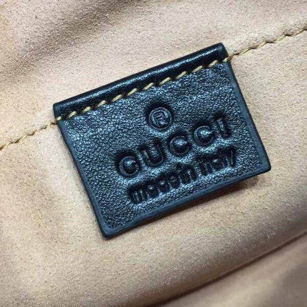 1:1 Replica Gucci GG Marmont Matelassé Mini Bag Black Matelassé Chevron For Women 7in/18cm GG 448065 DTD1T 1000