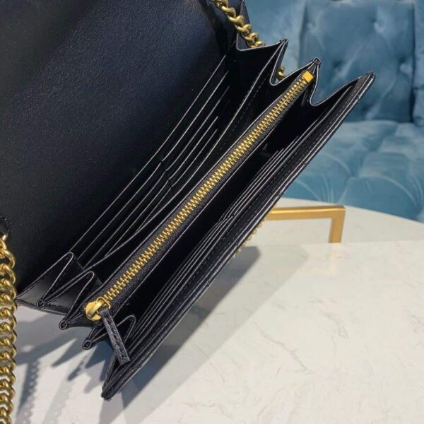 1:1 Replica Gucci GG Marmont Matelassé Mini Bag Black Matelassé Chevron With GG On The Back For Women 8in/20cm GG 474575 DTD1T 1000