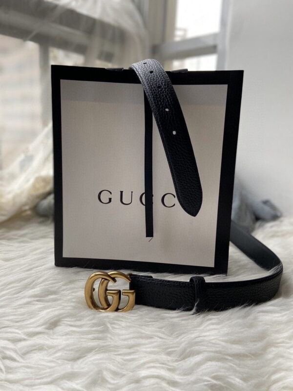 1:1 Replica Gucci GG Marmont Reversible Belt Black Reverses To Brown For Women, Women Belt 627055 CAO2T 8170
