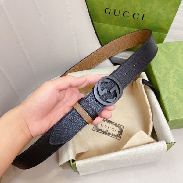 1:1 Replica Gucci GG Marmont Reversible Belt Black, Women Belt