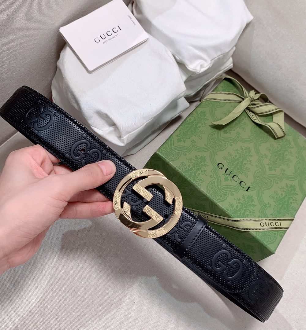 1:1 Replica Gucci GG Marmont Reversible Belt Black, Women Belt