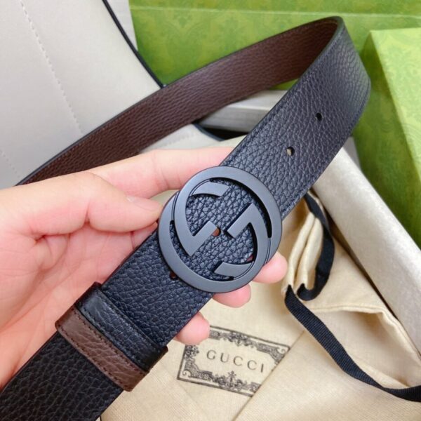 1:1 Replica Gucci GG Marmont Reversible Belt Black, Women Belt