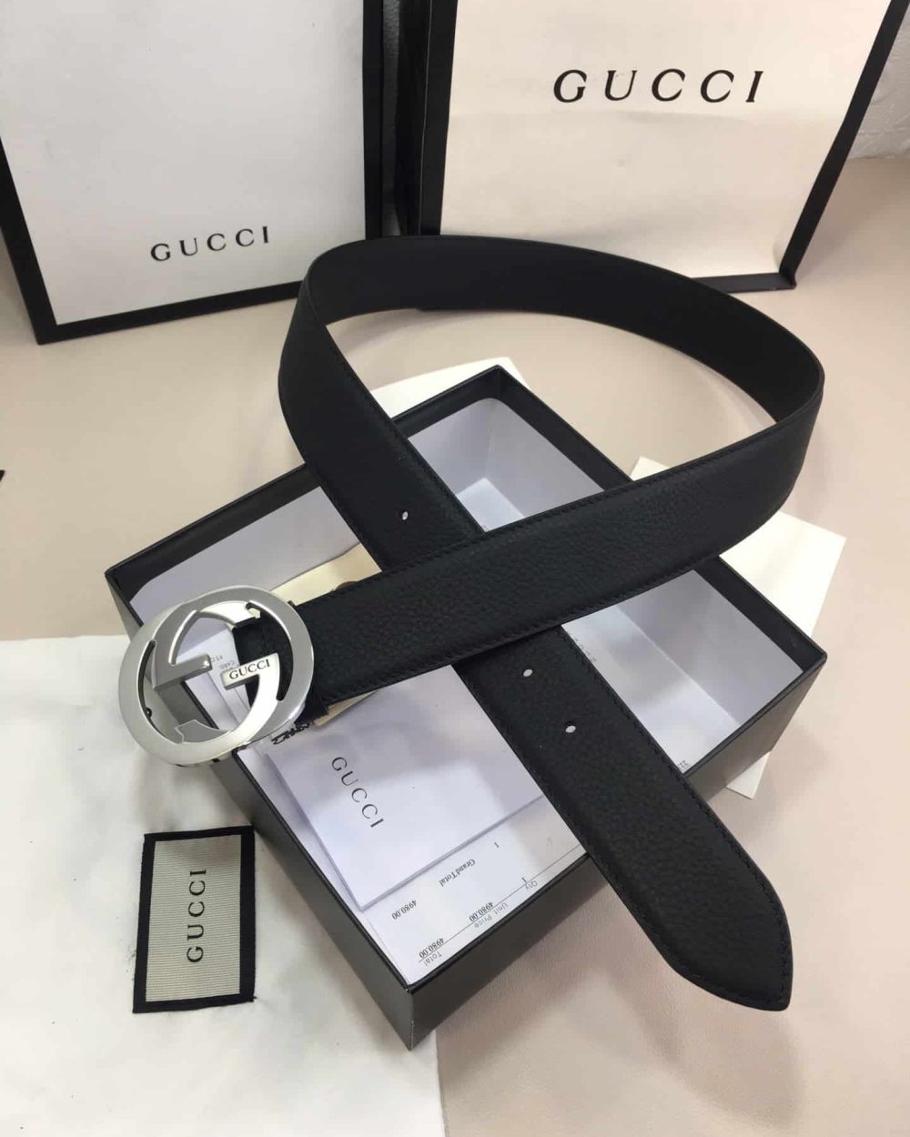 1:1 Replica Gucci GG Marmont Reversible Belt Black, Women Belt