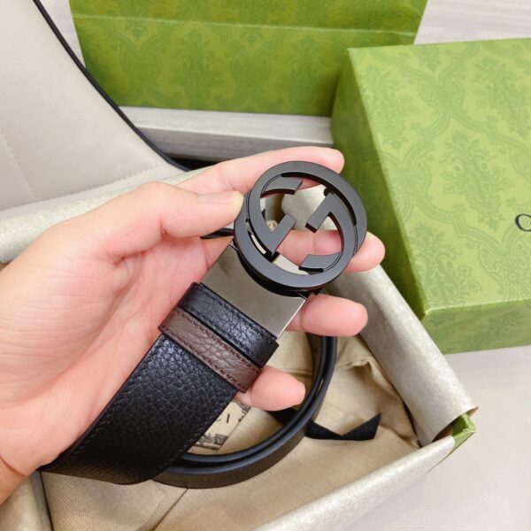 1:1 Replica Gucci GG Marmont Reversible Belt Black, Women Belt
