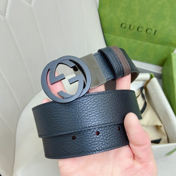 1:1 Replica Gucci GG Marmont Reversible Belt Black, Women Belt