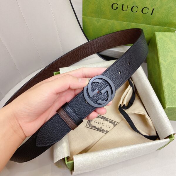 1:1 Replica Gucci GG Marmont Reversible Belt Black, Women Belt