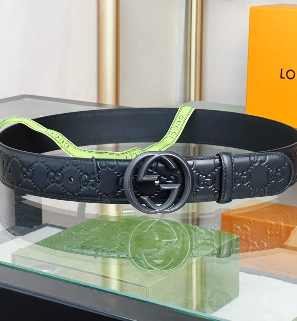 1:1 Replica Gucci GG Marmont Reversible Belt Black, Women Belt