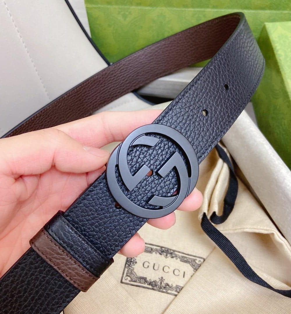 1:1 Replica Gucci GG Marmont Reversible Belt Black, Women Belt