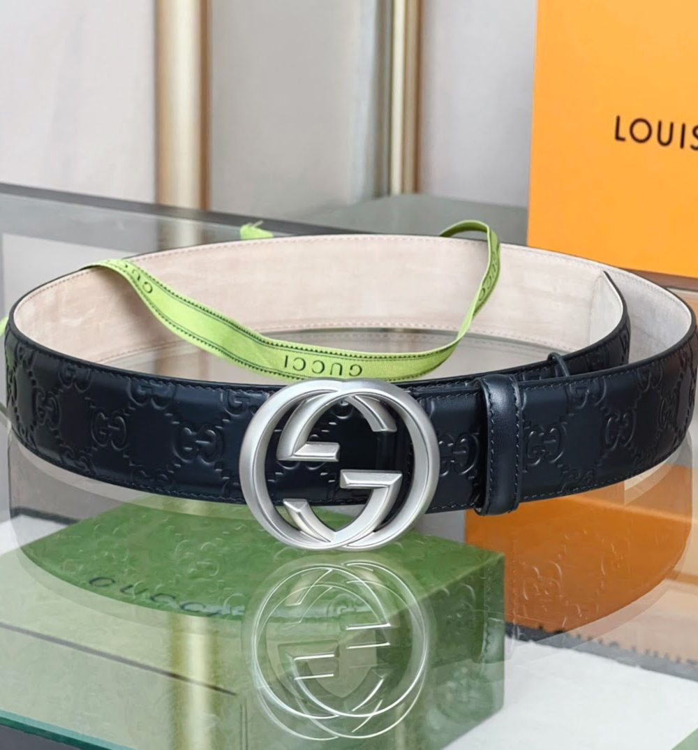 1:1 Replica Gucci GG Marmont Reversible Belt Black, Women Belt