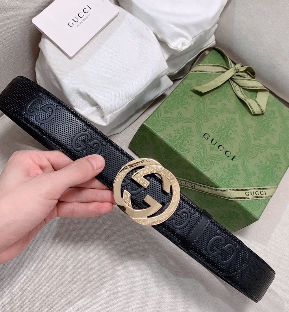 1:1 Replica Gucci GG Marmont Reversible Belt Black, Women Belt