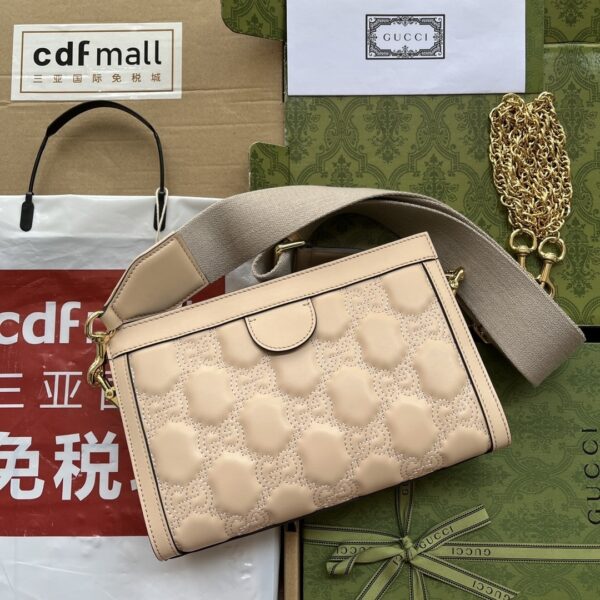 1:1 Replica Gucci GG Matelassé Small Bag Beige For Women, Women's Bags 10.2in/26cm GG‎ ‎