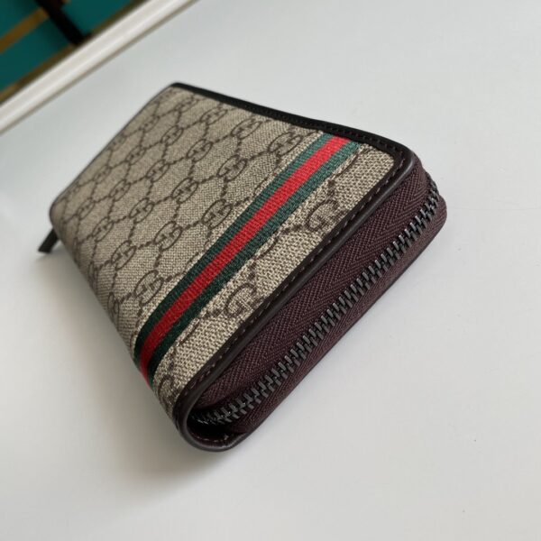 1:1 Replica Gucci GG Supreme Beige Zip Around Wallet For Men, Men's Wallets 19cm/7.5in GG