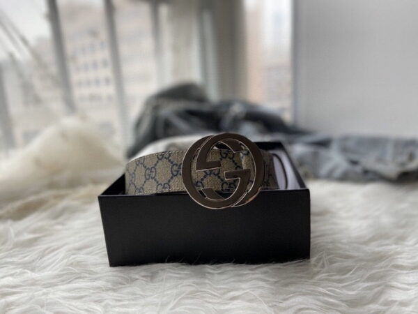 1:1 Replica Gucci GG Supreme Belt With G Buckle Beige, Women Belt ‎‎411924 KGDHN 4075