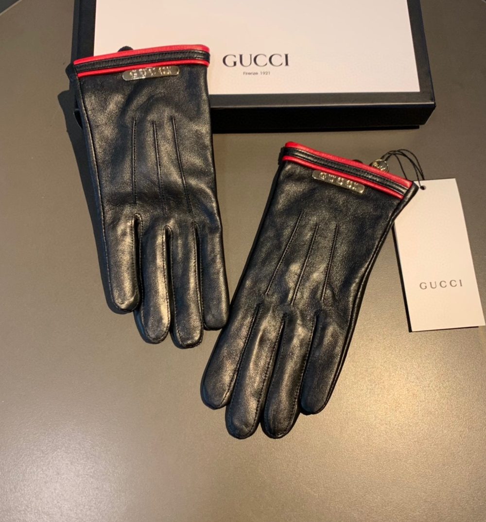 Gucci Gloves With Signature Double G Motif In Black