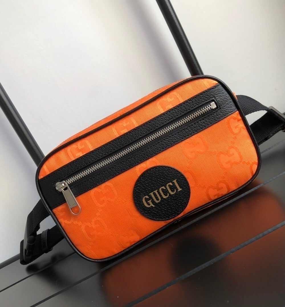 1:1 Replica Gucci Gucci Off The Grid Belt Bag Orange GG ECONYL® For Men 9.5in/24cm GG