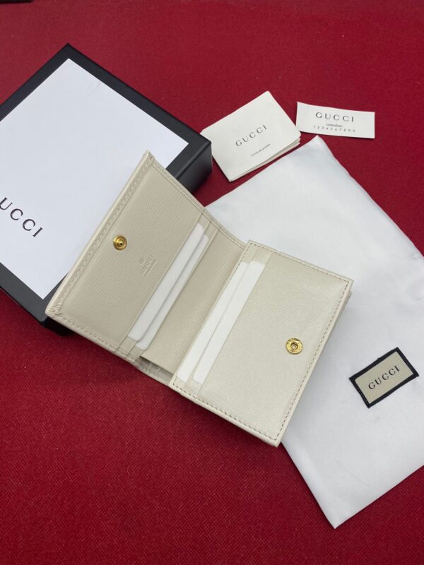 1:1 Replica Gucci Horsebit 1955 Card Case Wallet Light Grey Women's Wallet 11cm/4.3in GG 621887 92TCG 9761