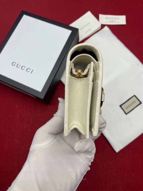1:1 Replica Gucci Horsebit 1955 Card Case Wallet Light Grey Women's Wallet 11cm/4.3in GG 621887 92TCG 9761