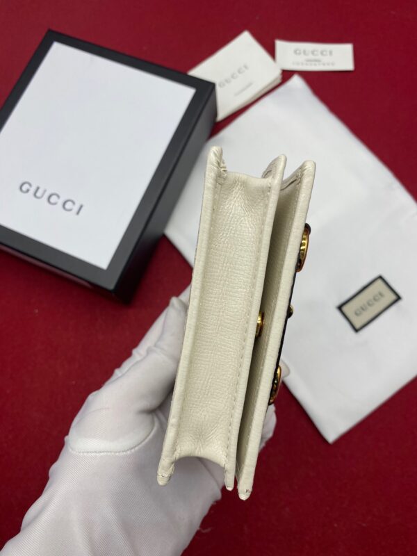 1:1 Replica Gucci Horsebit 1955 Card Case Wallet Light Grey Women's Wallet 11cm/4.3in GG 621887 92TCG 9761
