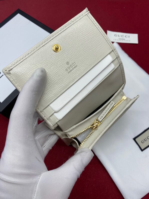1:1 Replica Gucci Horsebit 1955 Card Case Wallet Light Grey Women's Wallet 11cm/4.3in GG 621887 92TCG 9761