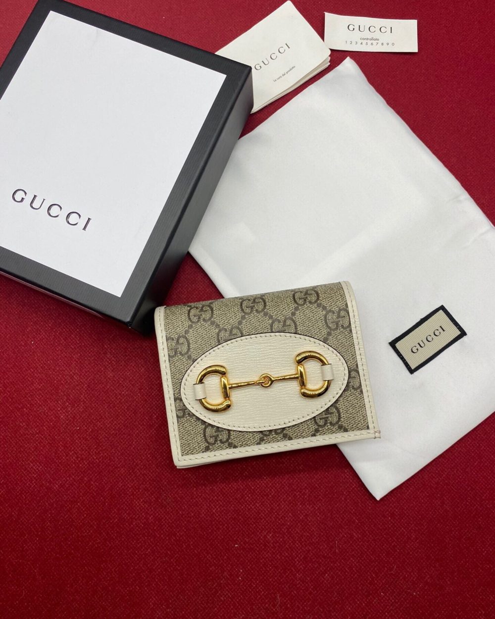 1:1 Replica Gucci Horsebit 1955 Card Case Wallet Light Grey Women's Wallet 11cm/4.3in GG 621887 92TCG 9761