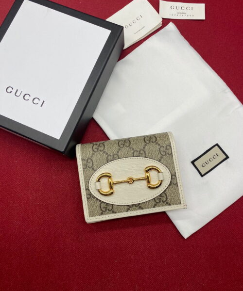 1:1 Replica Gucci Horsebit 1955 Card Case Wallet Light Grey Women's Wallet 11cm/4.3in GG 621887 92TCG 9761