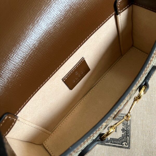 1:1 Replica Gucci Horsebit 1955 Mini Bag Beige For Women, Women's Bags 7.1in/18cm GG ‎‎‎699296 92TCG 8563