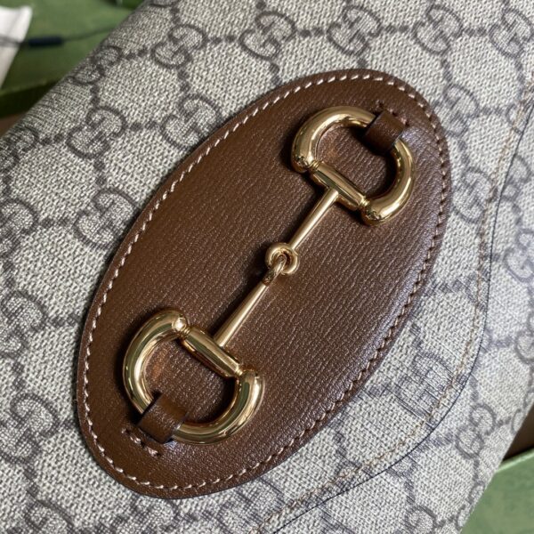 1:1 Replica Gucci Horsebit 1955 Small Bag Beige For Women 10.2in/26cm GG