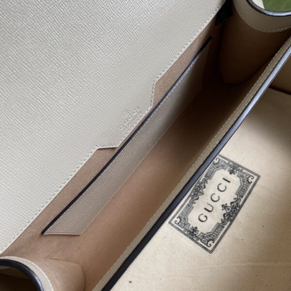 1:1 Replica Gucci Horsebit 1955 Small Bag White For Women 10.2in/26cm GG ‎677286 18YSX 9068