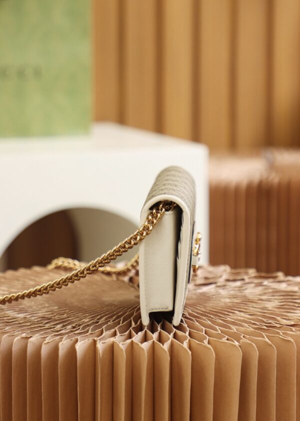 1:1 Replica Gucci Horsebit 1955 Wallet With Chain 19cm Beige
