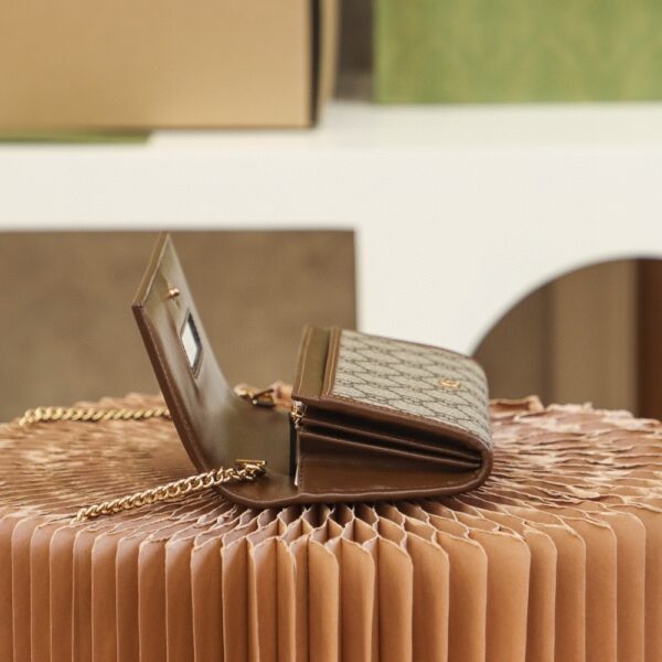 1:1 Replica Gucci Horsebit 1955 Wallet With Chain 19cm Beige