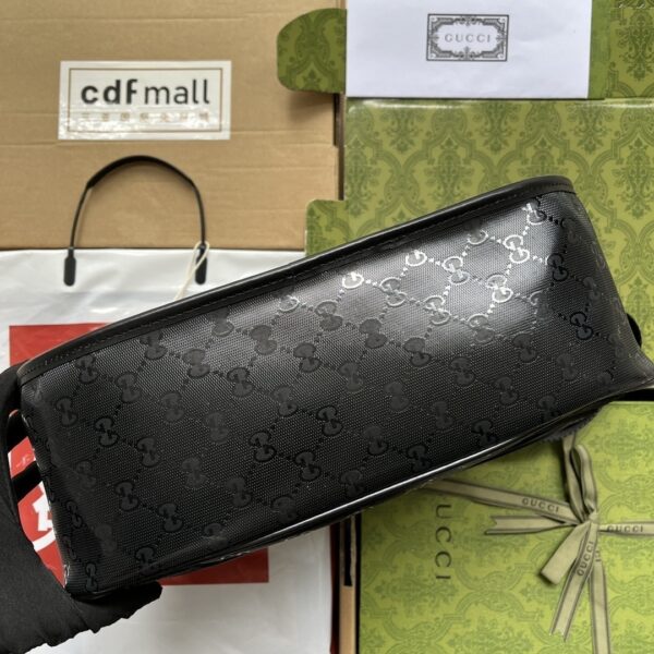 1:1 Replica Gucci Imprime Medium Messenger Bag Black For Women, Women's Bags 12in/30.5cm GG