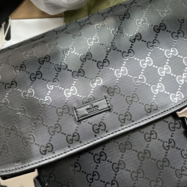 1:1 Replica Gucci Imprime Medium Messenger Bag Black For Women, Women's Bags 12in/30.5cm GG