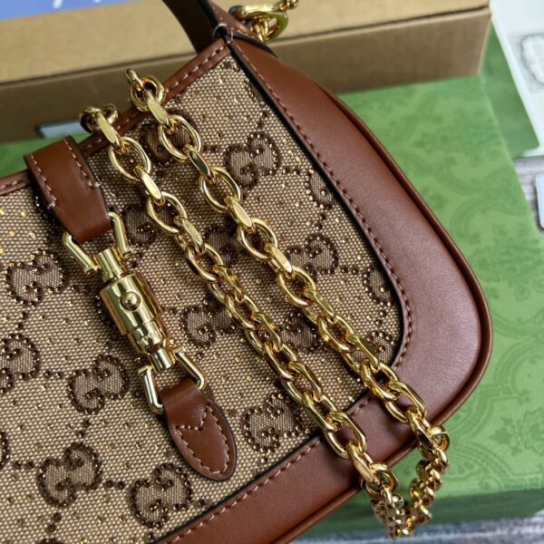 1:1 Replica Gucci Jackie 1961 Mini GG Shoulder Bag Beige For Women, Women's Bags 7.5in/19cm GG 675799 21HRG 2687