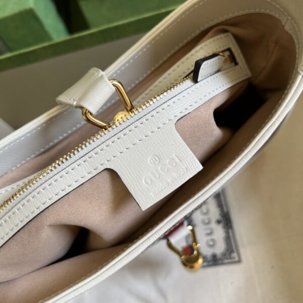 1:1 Replica Gucci Jackie 1961 Small Shoulder Bag Beige And Ebony GG Supreme Canvas For Women 11in/28cm 636706 HUHHG 9794