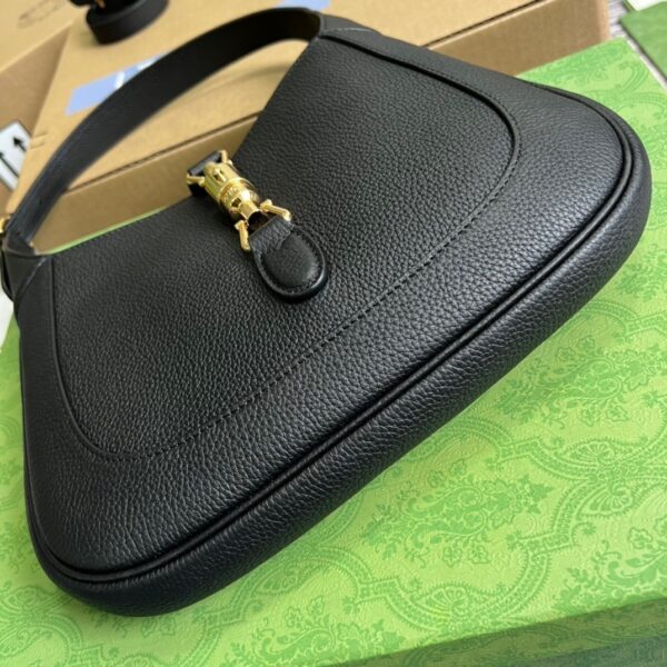 1:1 Replica Gucci Jackie 1961 Small Shoulder Bag Black For Women, Women's Bags 10.8in/28cm GG ‎636709 10O0G 1000